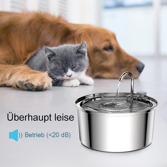 Mähne Pet | Ultraleiser Trinkbrunnen für Katzen & Hunde - 2.5L mit 3-fach Filtersystem