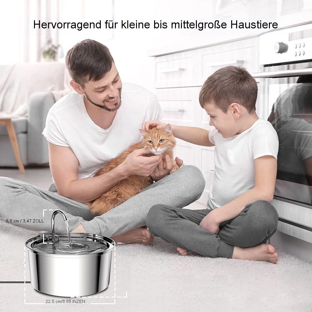 Mähne Pet | Ultraleiser Trinkbrunnen für Katzen & Hunde - 2.5L mit 3-fach Filtersystem